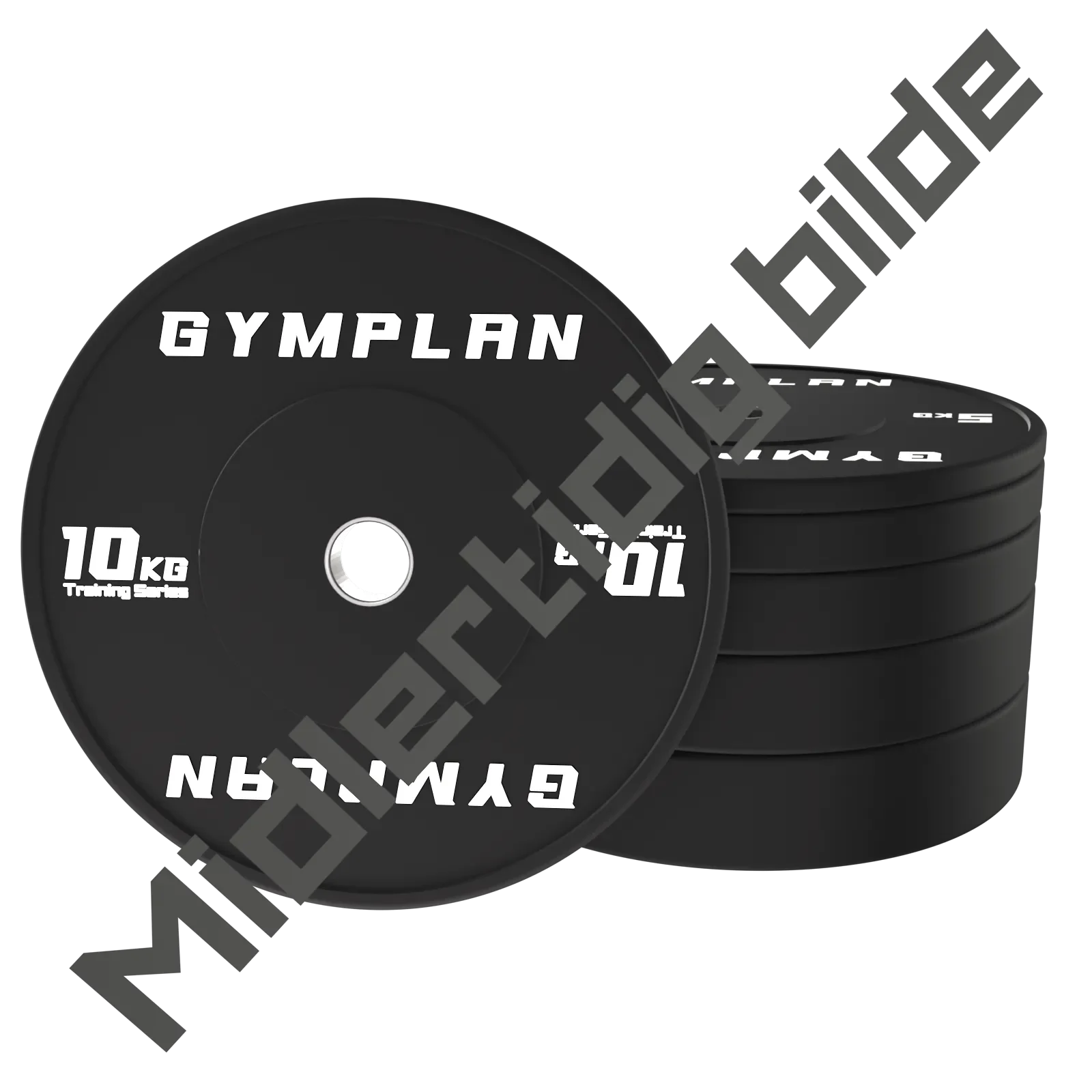 Black rubber bumper plate GPD1CR ES 5-25KG